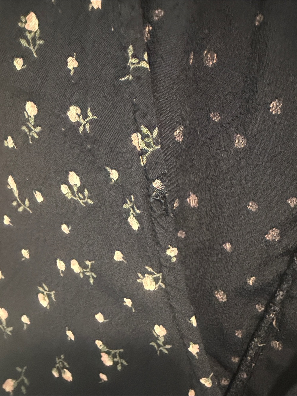Brandy Melville Navy Floral Wrap-Style Midi Dress - Picture 6 of 13